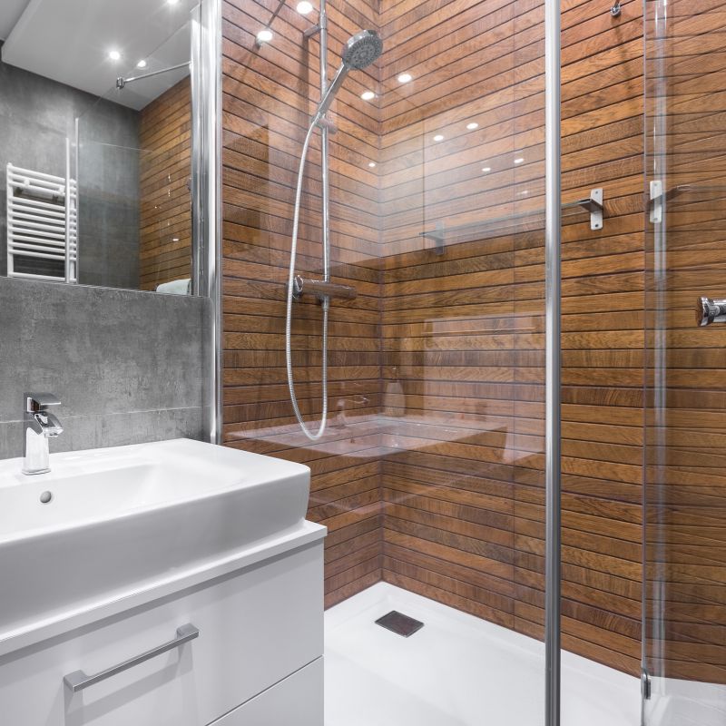 Contemporary Shower with Niche